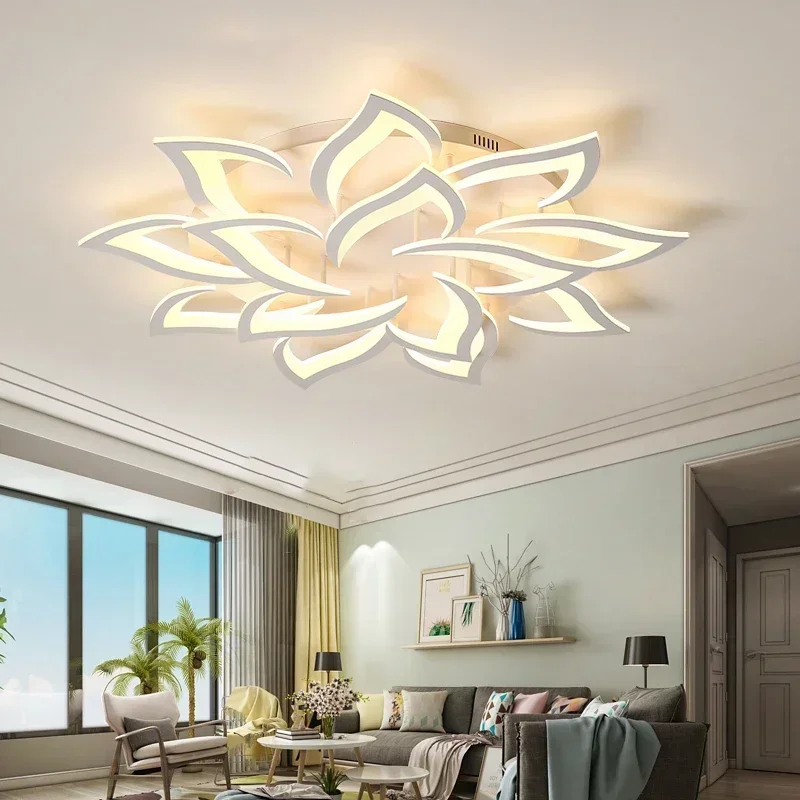 Interior Design Years - Designer LED Petal Chandelier Living Room
