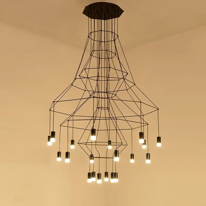 Interior Design Elements - Modern Creative Staircase Led Chandelier Acrylic