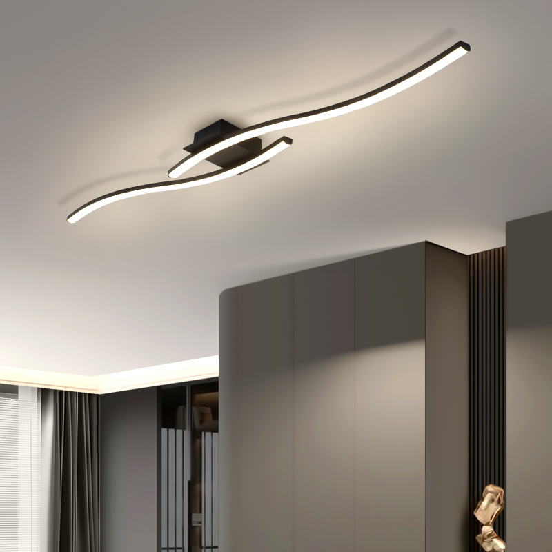 Interior Design Elements - Modern Minimalist Black Ceiling Light Bedroom