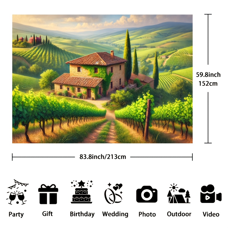Italian Vineyard Cottage Wall  - Interior Design Hd 评论和价格
