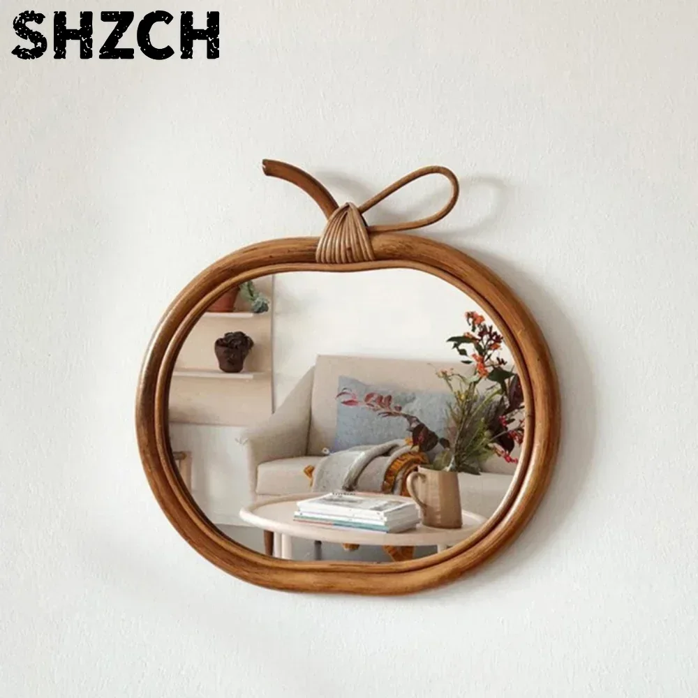 Natural Rattan Round Vanity Mi - Rattan Mirror Round 评论和价格