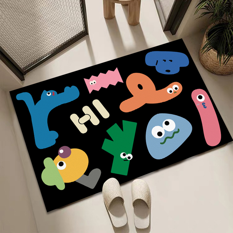 Cute Cartoon Abstract Monster  - Printed Rug Abstract 评论和价格