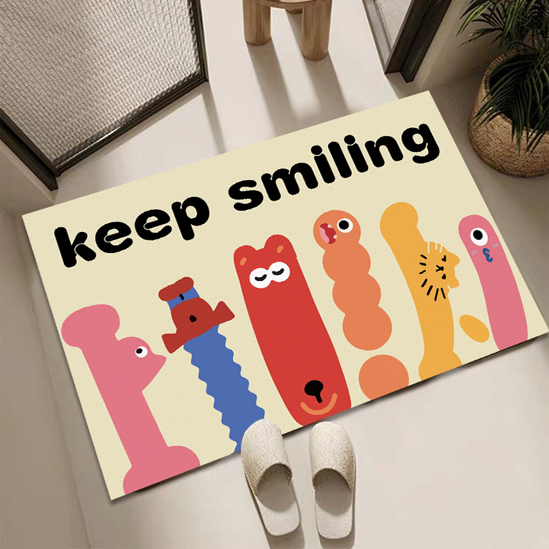Cute Cartoon Abstract Monster  - Printed Rug Abstract 评论和价格