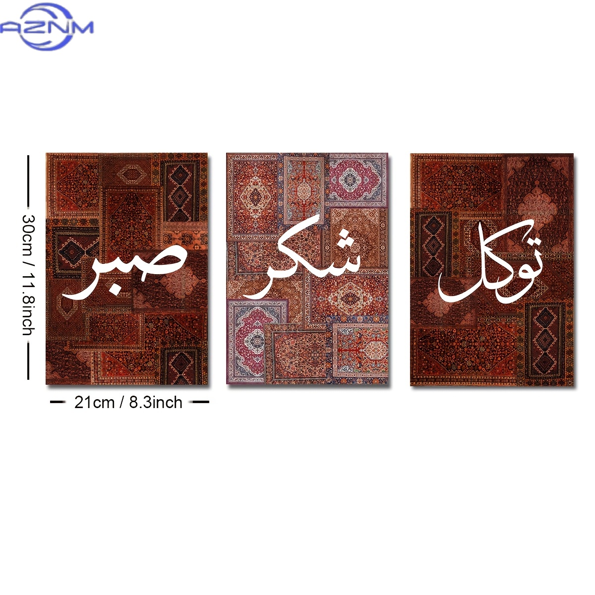 2D FLAT 3pcs Set Unframed Boho - Printed Rug Abstract 评论和价格