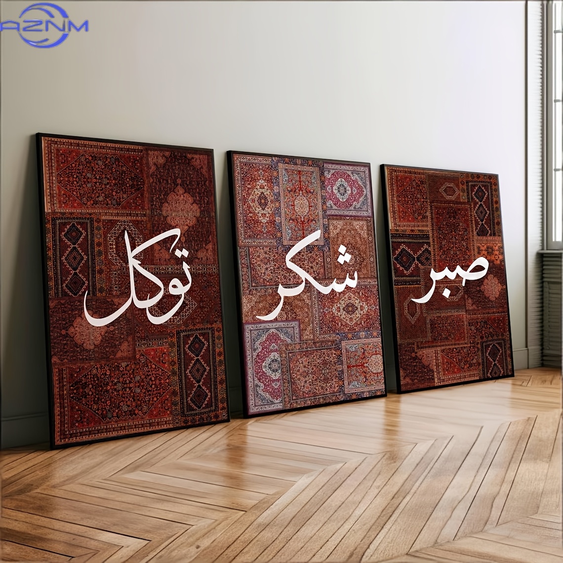 2D FLAT 3pcs Set Unframed Boho - Printed Rug Abstract 评论和价格