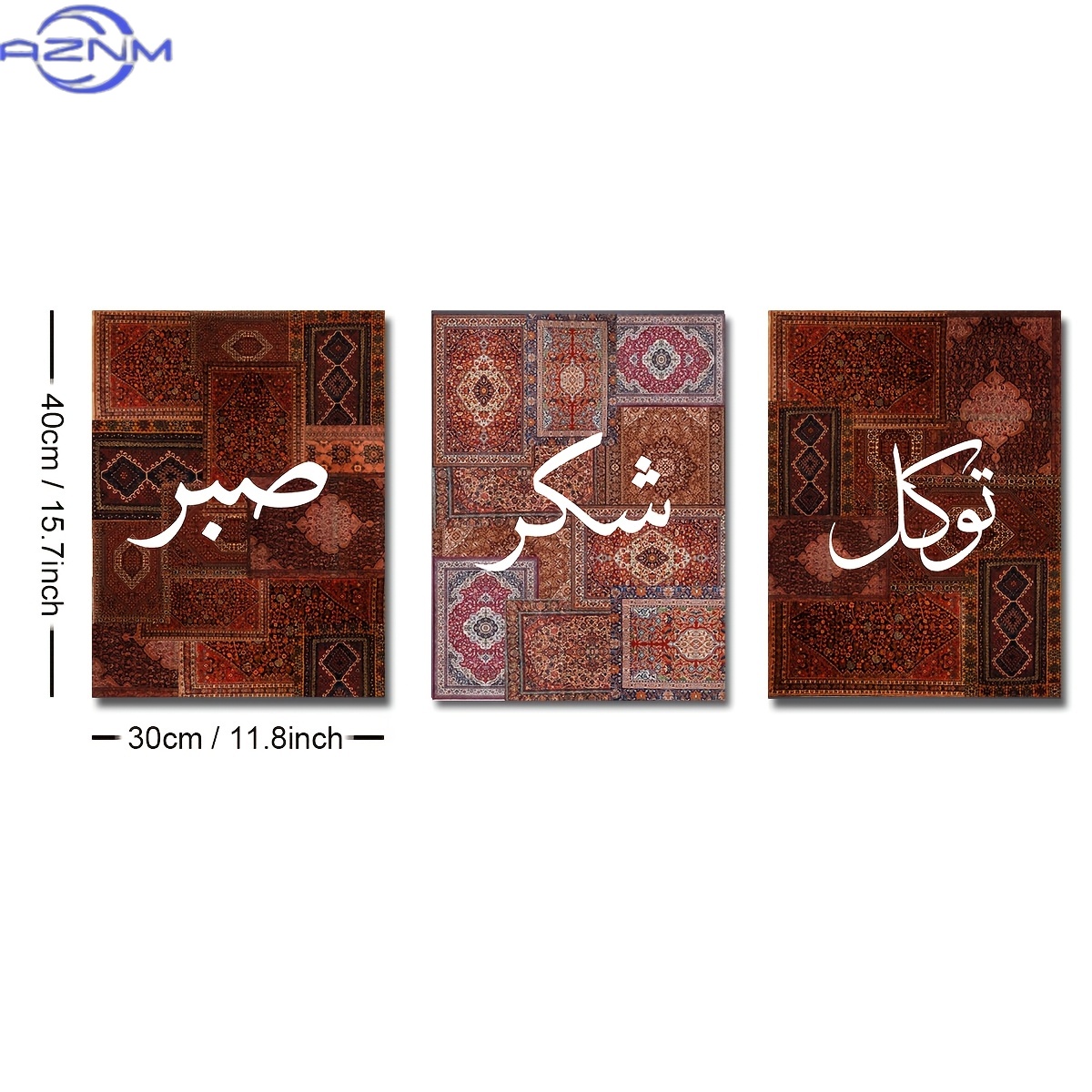 2D FLAT 3pcs Set Unframed Boho - Printed Rug Abstract 评论和价格