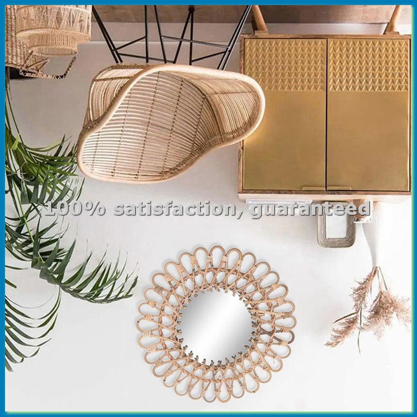 40Cm Nordic Wicker Wall-Mounte - Rattan Mirror Round 评论和价格