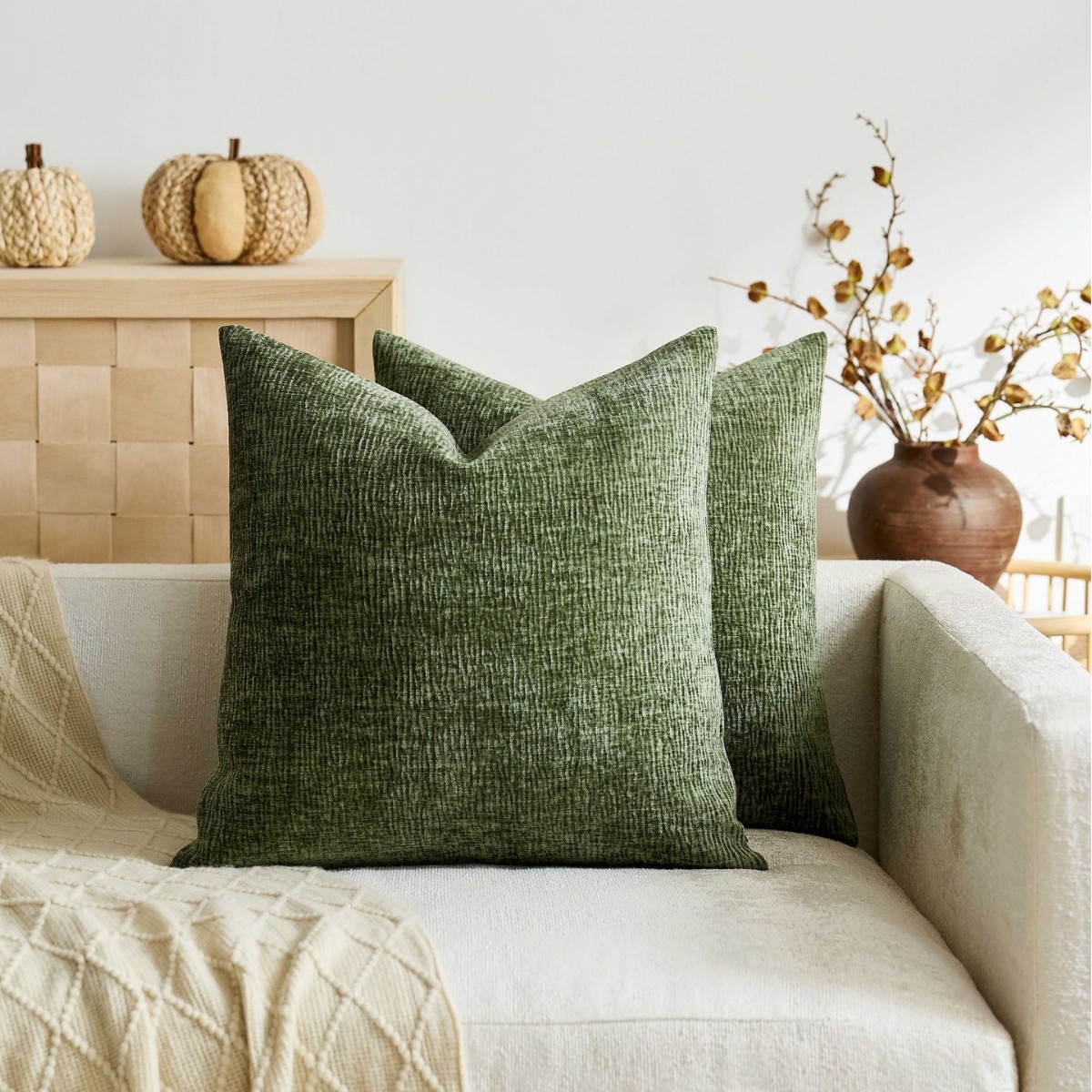Textured Pleated Chenille Thro - Textured Throw Natural 评论和价格