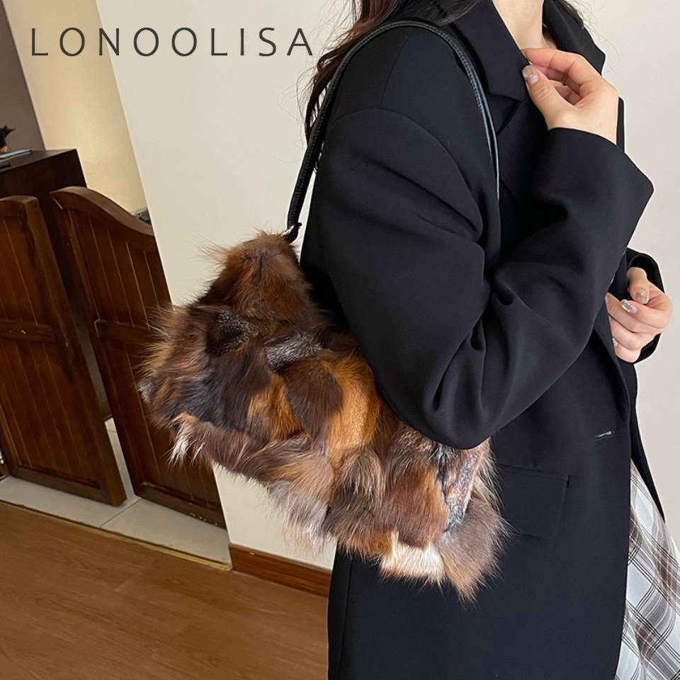 Luxury Winter Warm Fox Fur Sho - Interior Design Warm 评论和价格