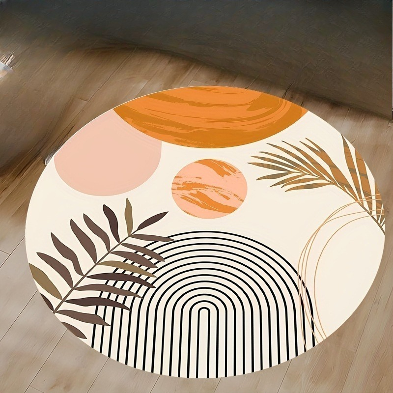 Mid Century Modern Circular Ar - Printed Rug Abstract 评论和价格