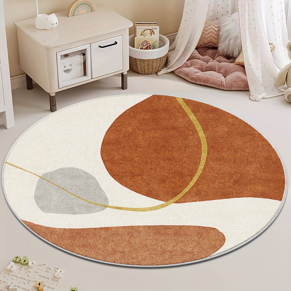 Mid Century Modern Circular Ar - Printed Rug Abstract 评论和价格