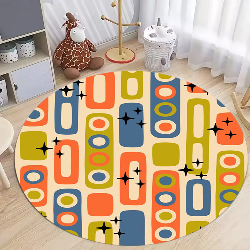 Mid Century Modern Geometric R - Printed Rug Abstract 评论和价格