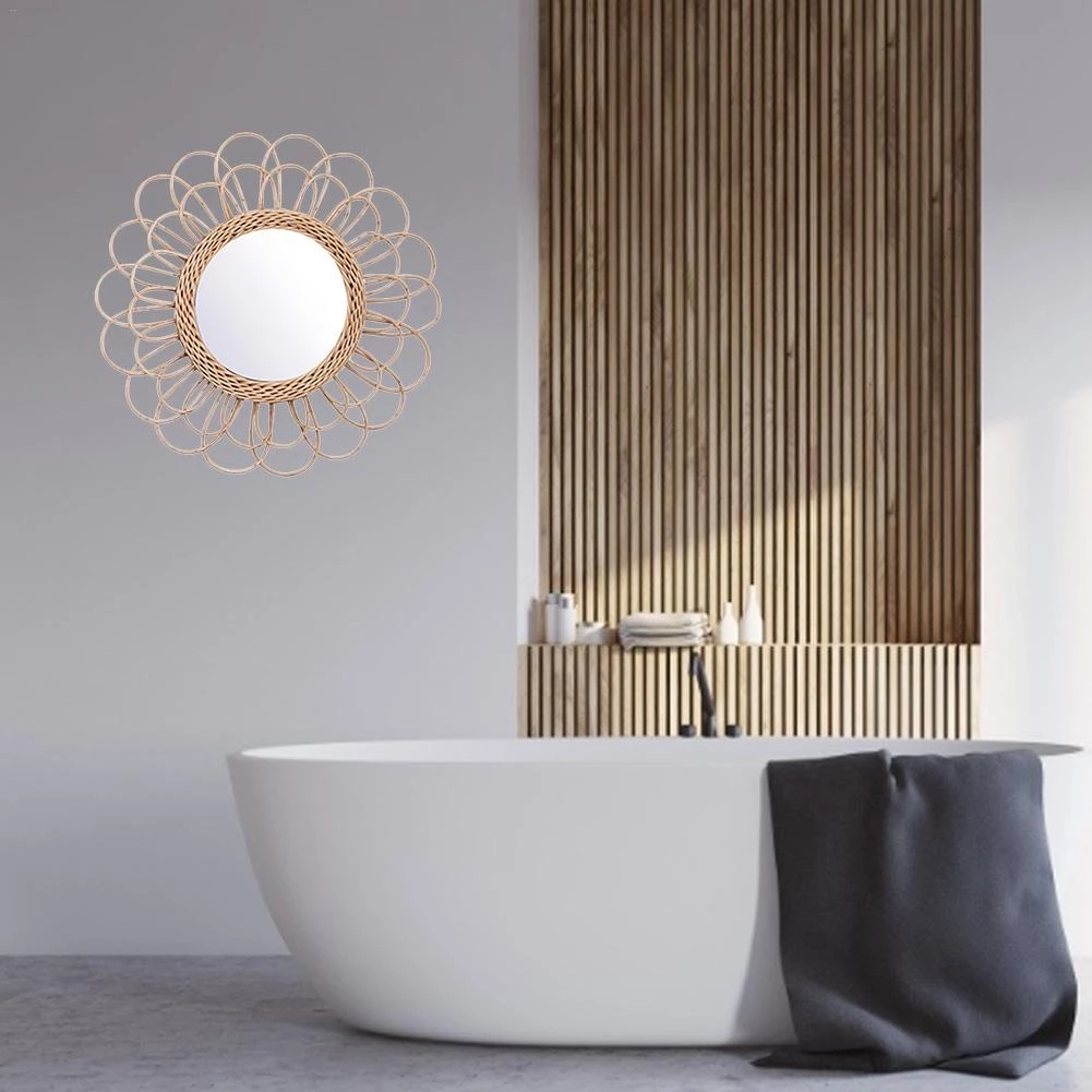 Rattan Mirror Innovative Home  - Rattan Mirror Round 评论和价格