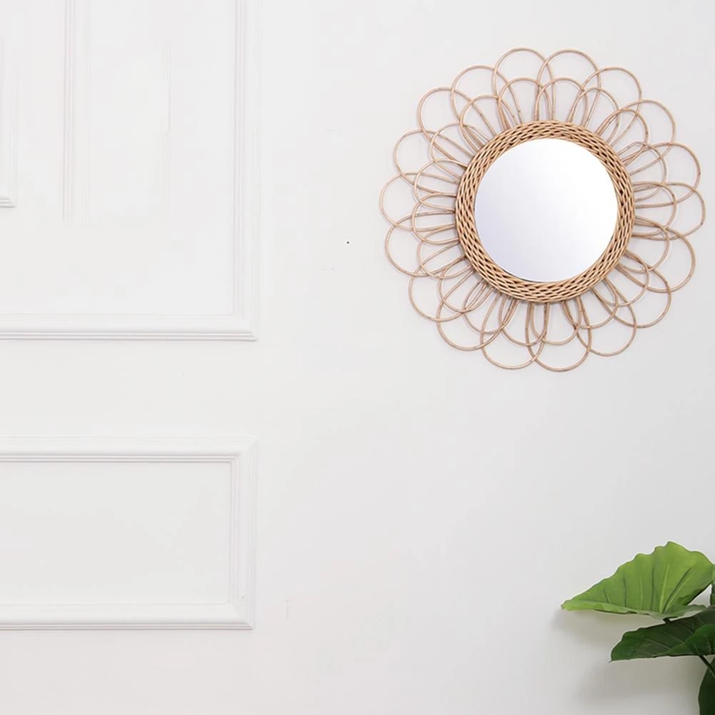 Rattan Mirror Innovative Home  - Rattan Mirror Round 评论和价格