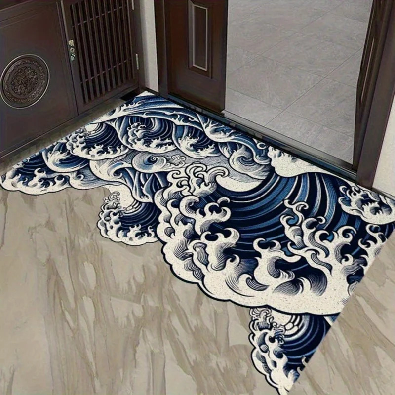 VIKAMA Abstract Wave Design Ru - Printed Rug Abstract 评论和价格
