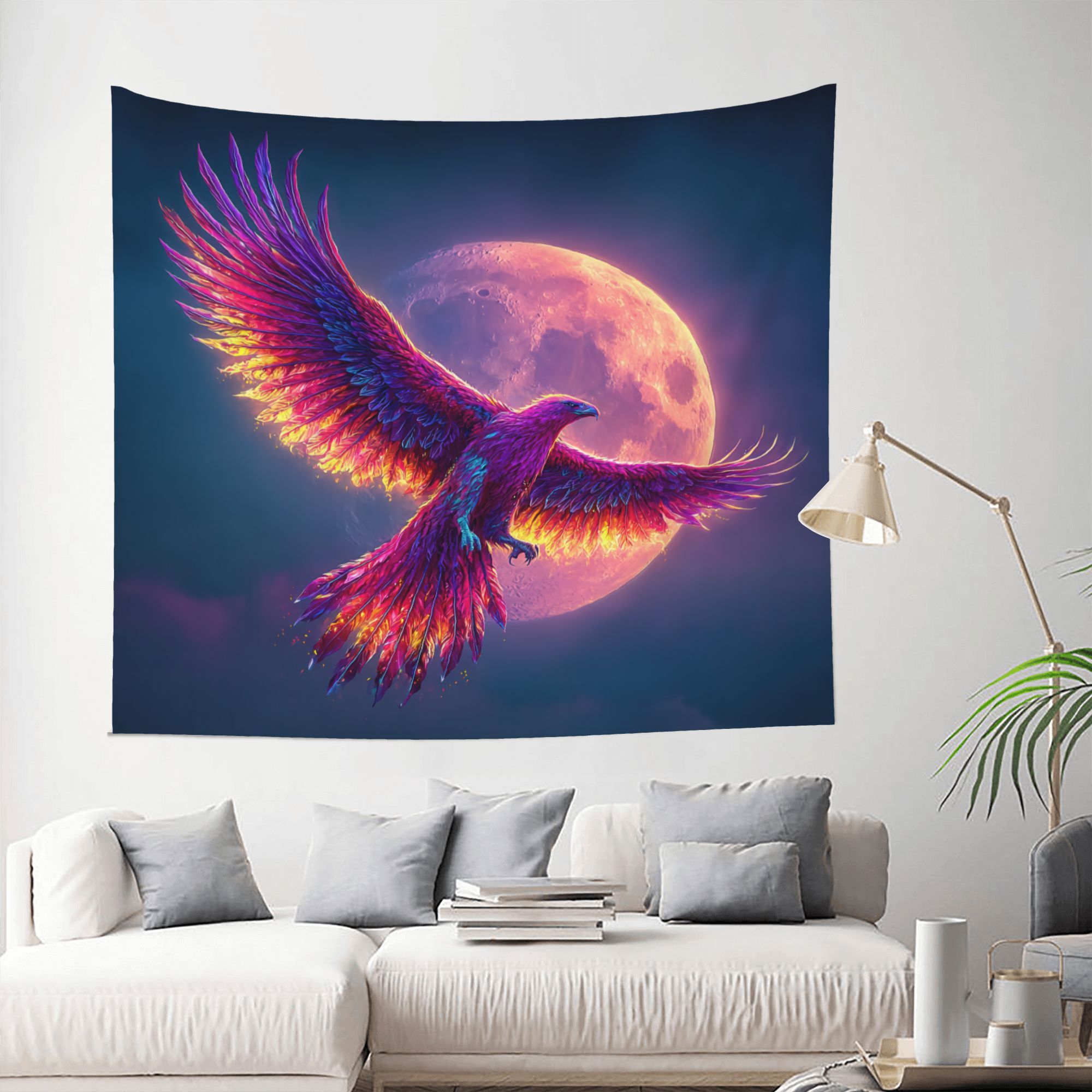 Phoenix Moon Sky Wall Tapestry - Interior Design Hd 评论和价格
