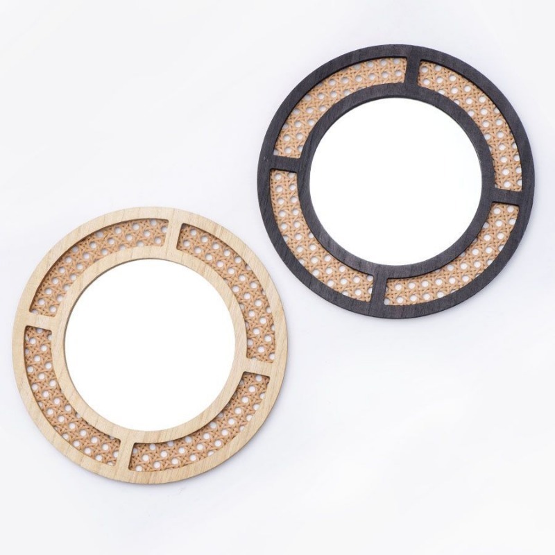 Creative Decorative Mirror Han - Rattan Mirror Round 评论和价格