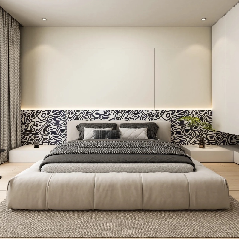 Tech Black White Graphic Wood  - Interior Design Tech 评论和价格