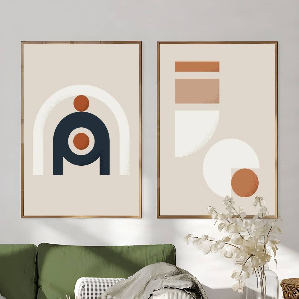 Warm Line Color Design Poster  - Interior Design Warm 评论和价格