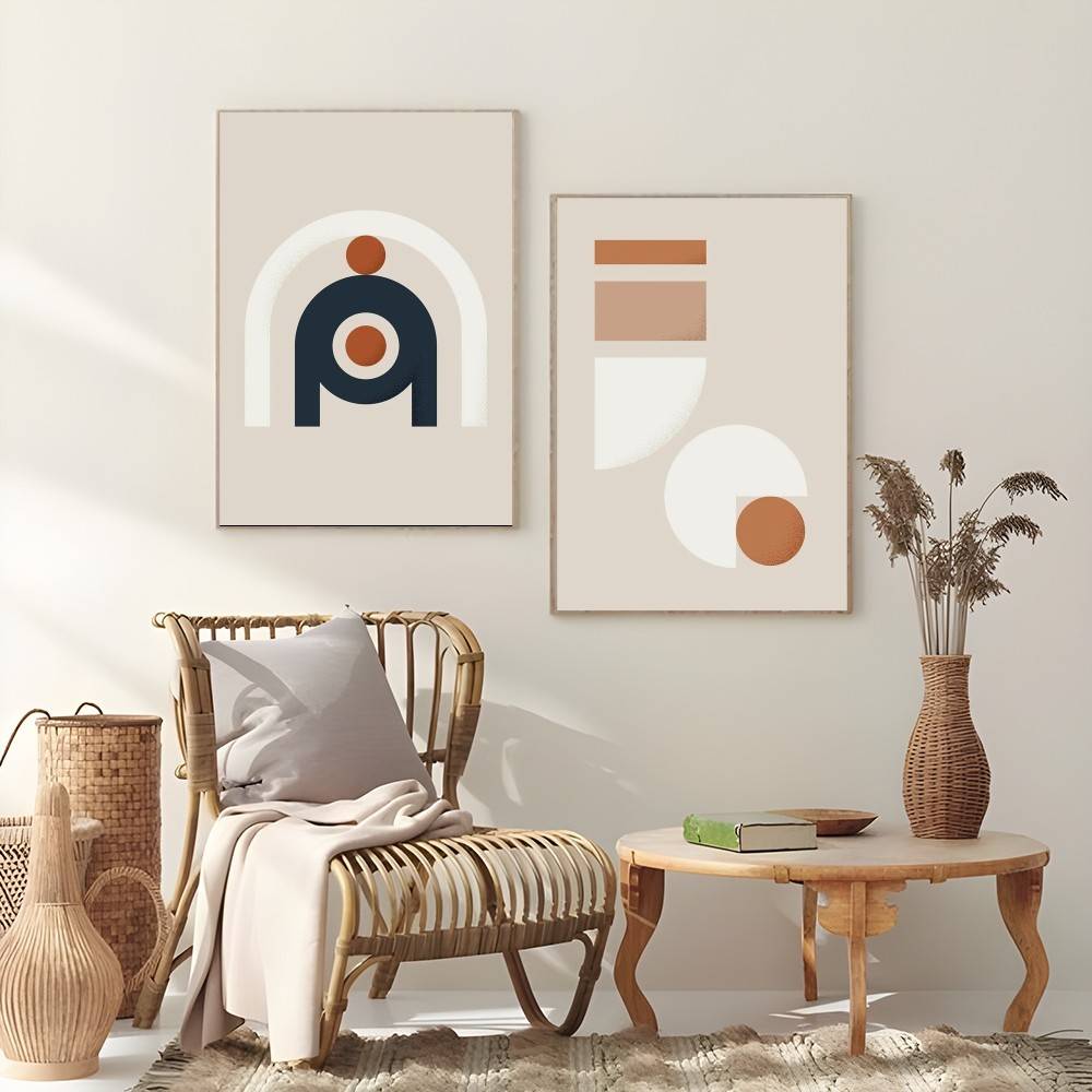Warm Line Color Design Poster  - Interior Design Warm 评论和价格
