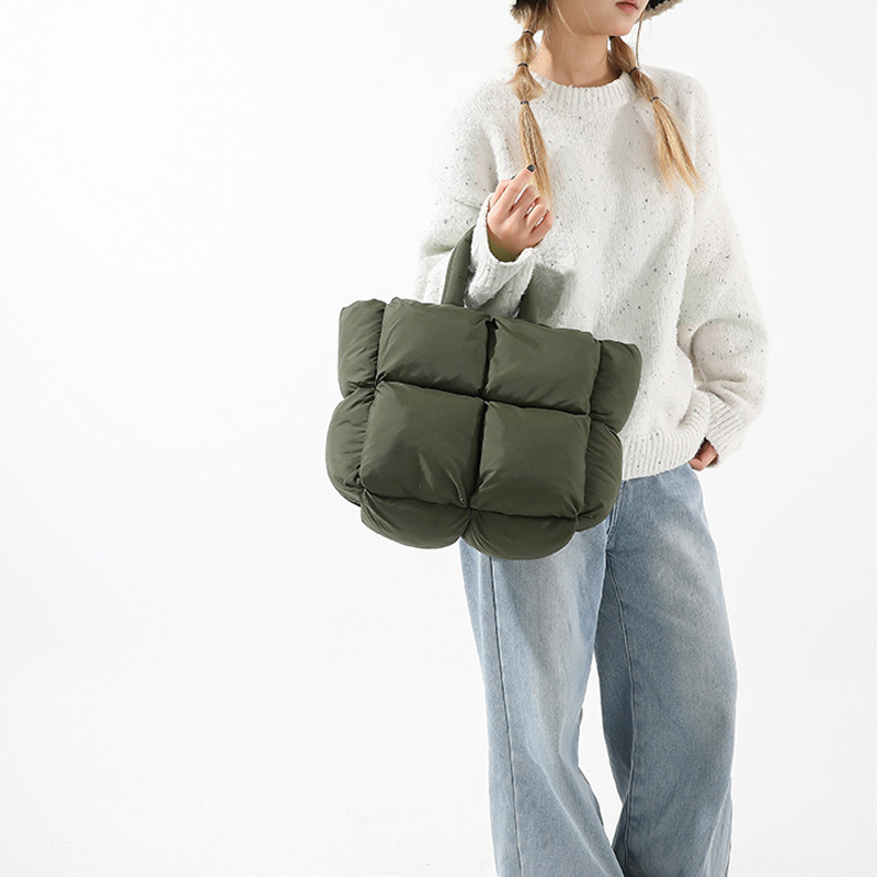 Fashion Soft Puffer Tote Bag D - Interior Design Warm 评论和价格