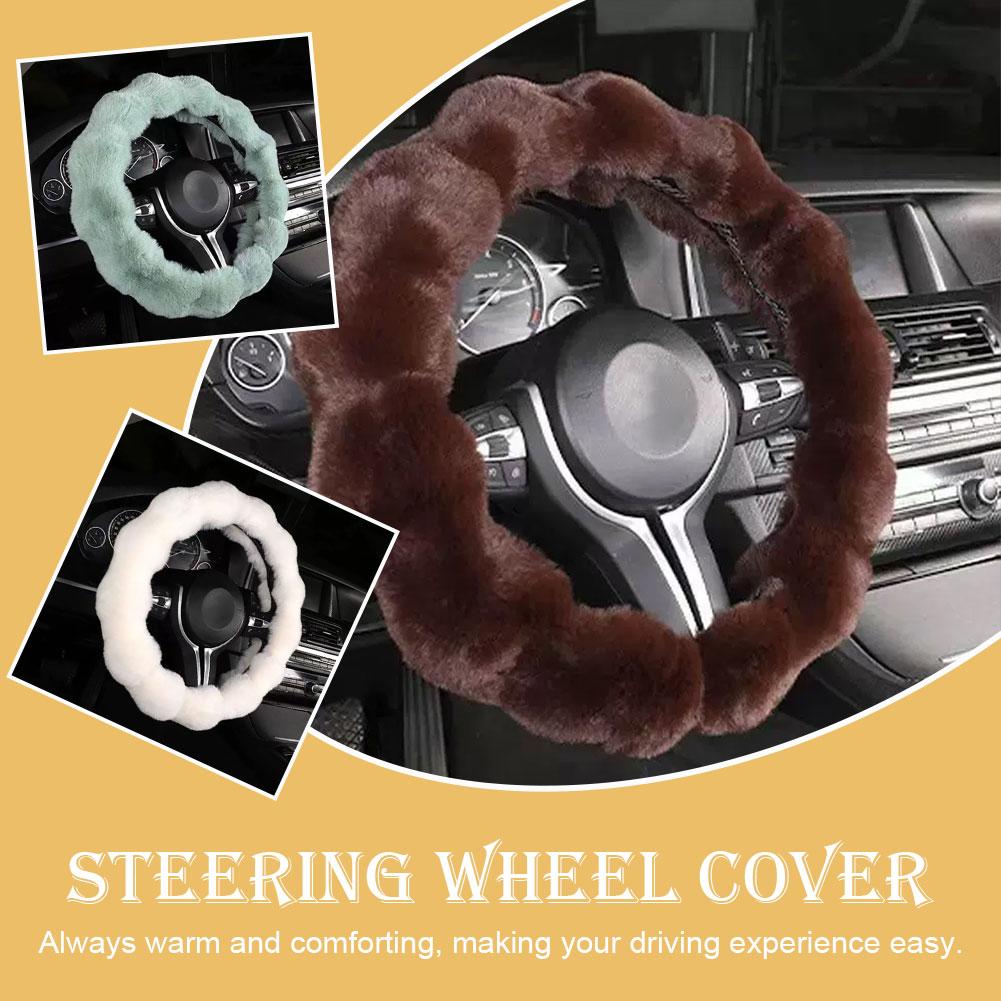 Fluffy Car Steering Wheel Cove - Interior Design Warm 评论和价格