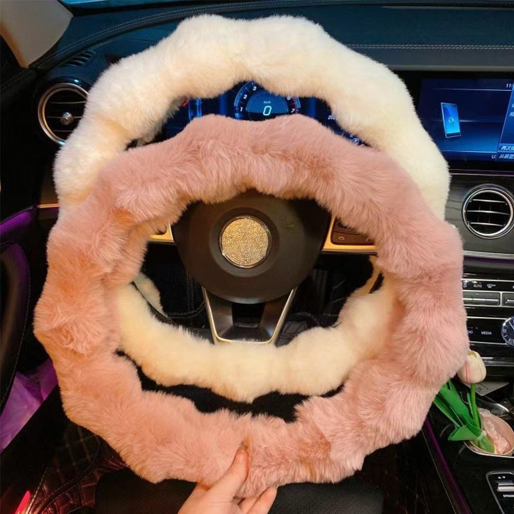 Fluffy Car Steering Wheel Cove - Interior Design Warm 评论和价格