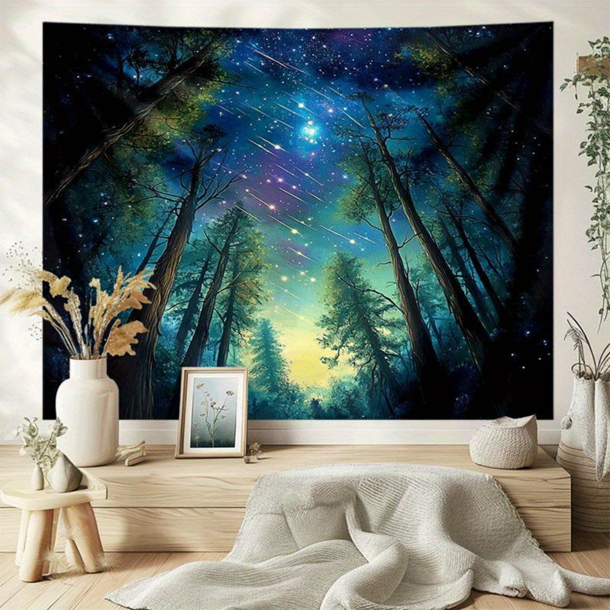 Starry Night Forest Sky Wall T - Interior Design Hd 评论和价格