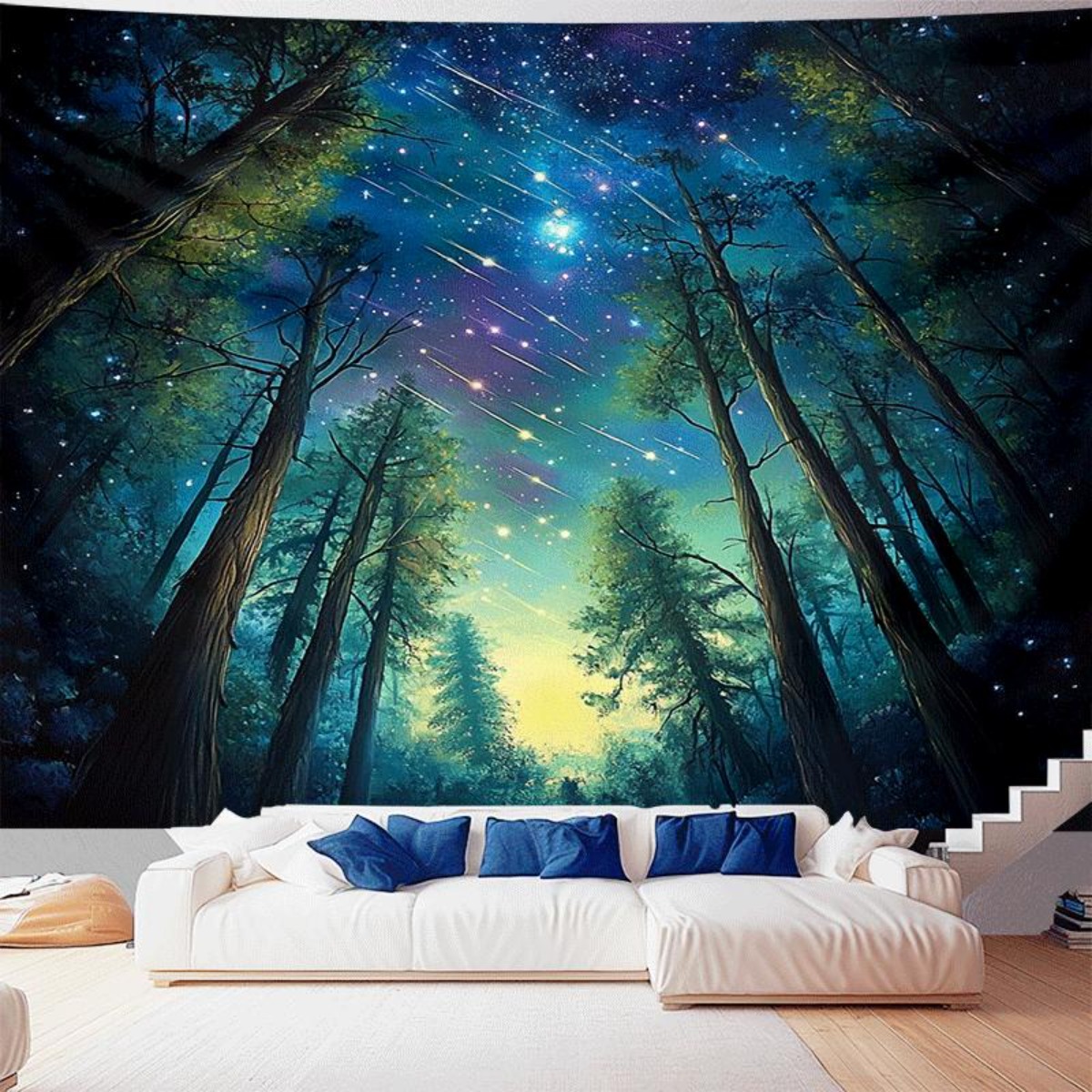 Starry Night Forest Sky Wall T - Interior Design Hd 评论和价格