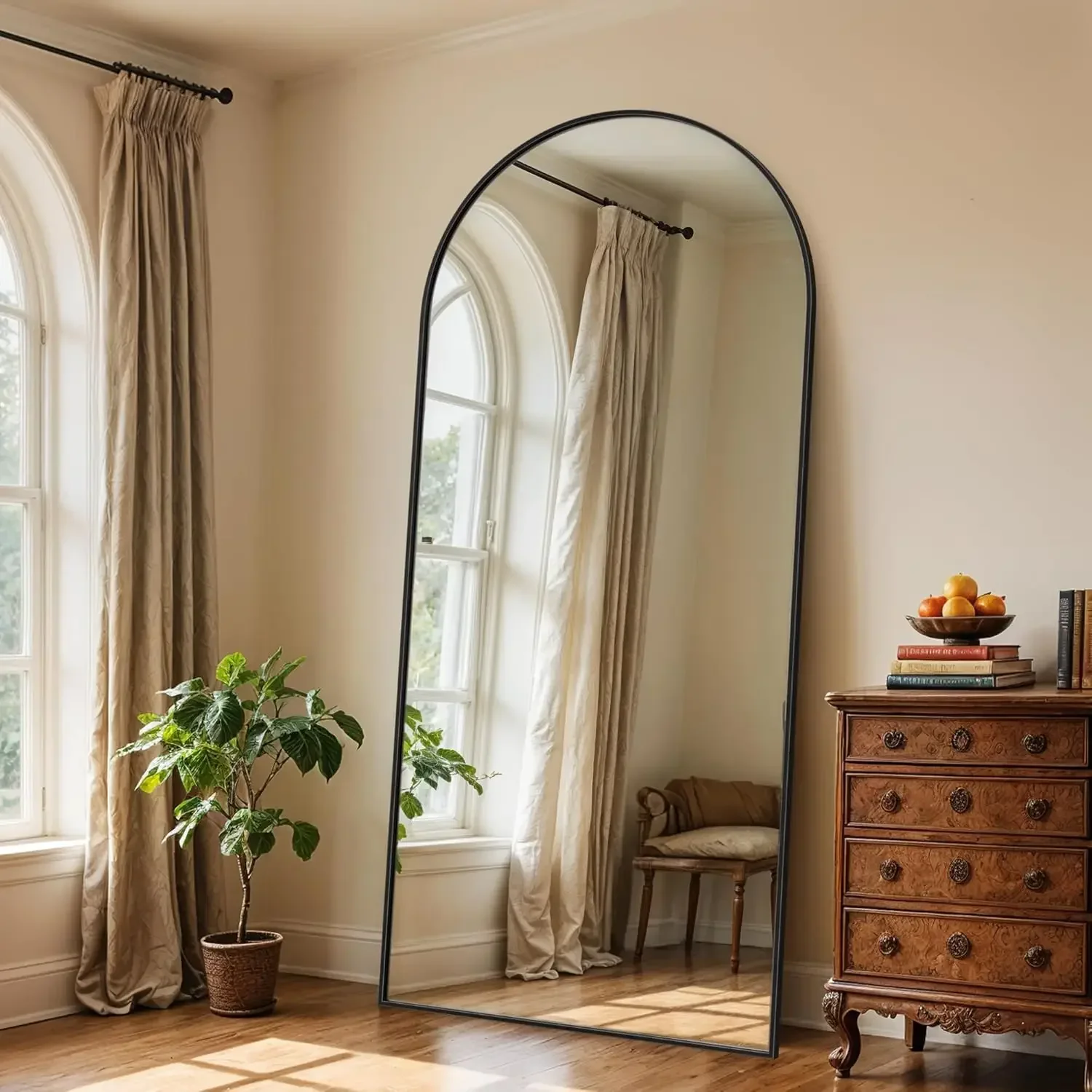 Arched Full Body Mirror 71 Inc - Arch Mirror Leaning 评论和价格