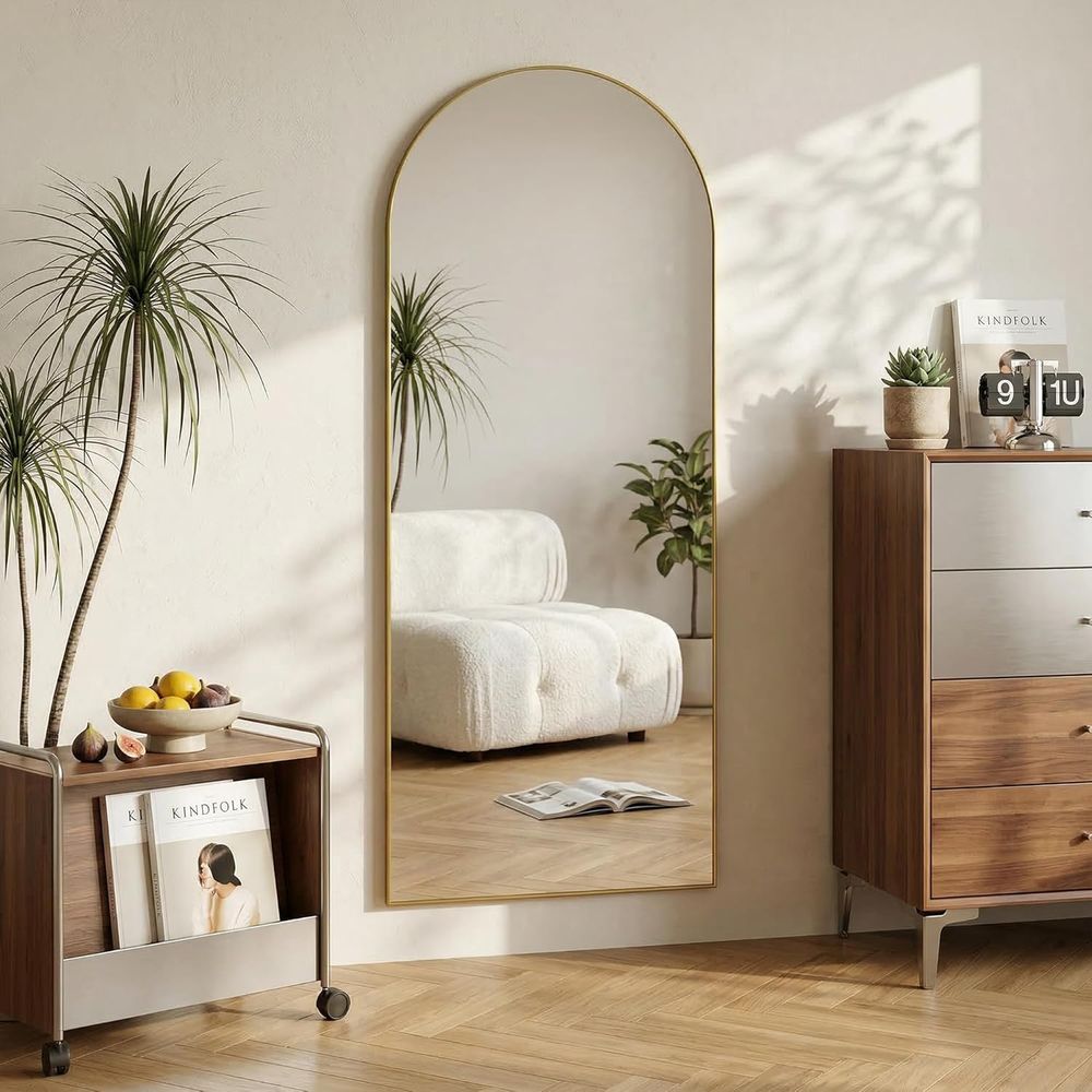 Arched ull Length Mirror 71 x  - Arch Mirror Leaning 评论和价格