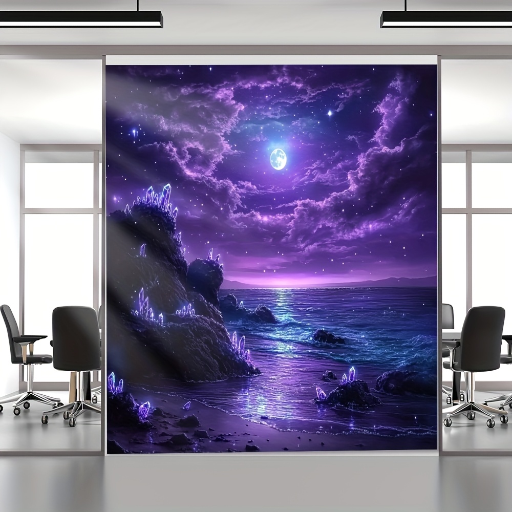 Purple Moon Ocean Night Wall M - Interior Design Hd 评论和价格