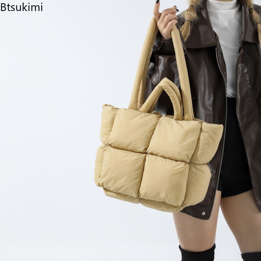 Fashion Soft Puffer Tote Bag D - Interior Design Warm 评论和价格