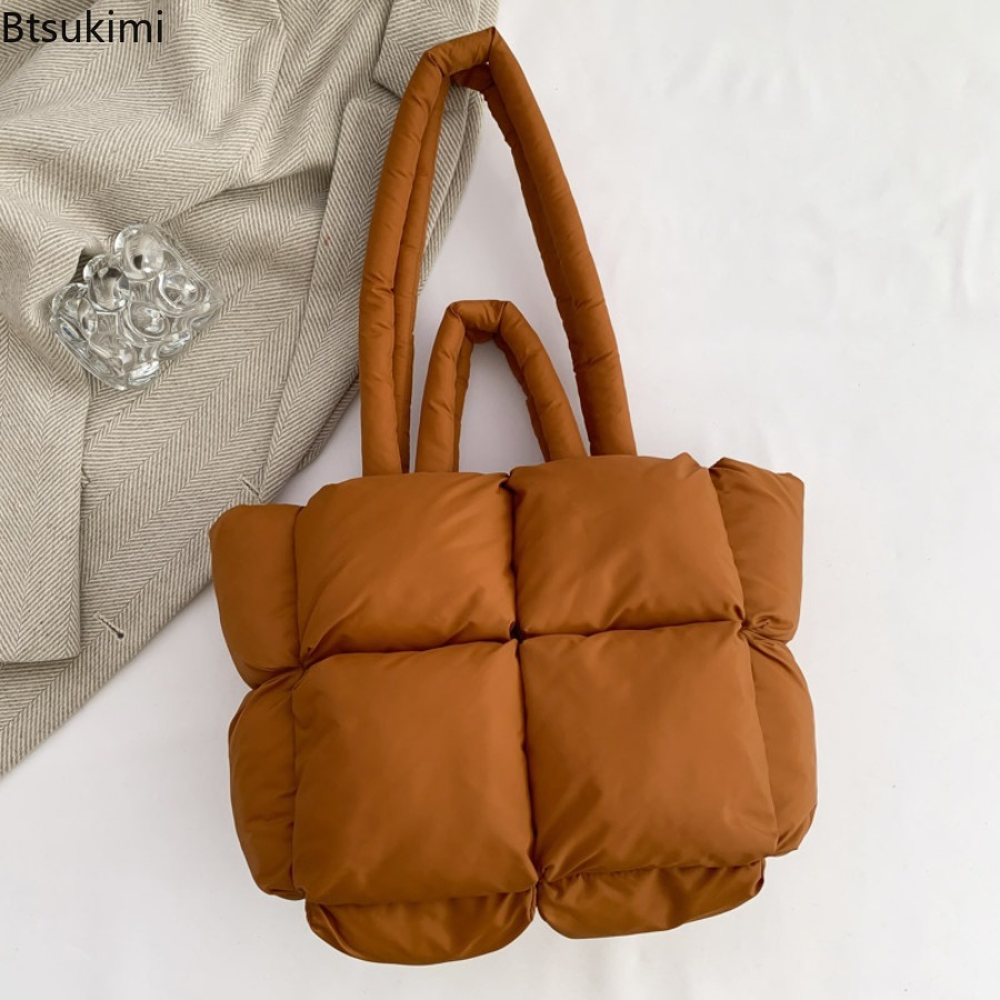 Fashion Soft Puffer Tote Bag D - Interior Design Warm 评论和价格
