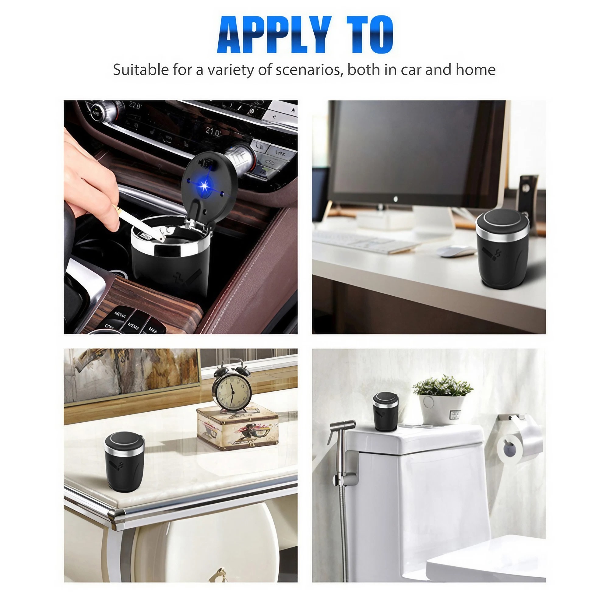 Car Ashtray With Led Light Smo - Interior Design Elements 评论和价格