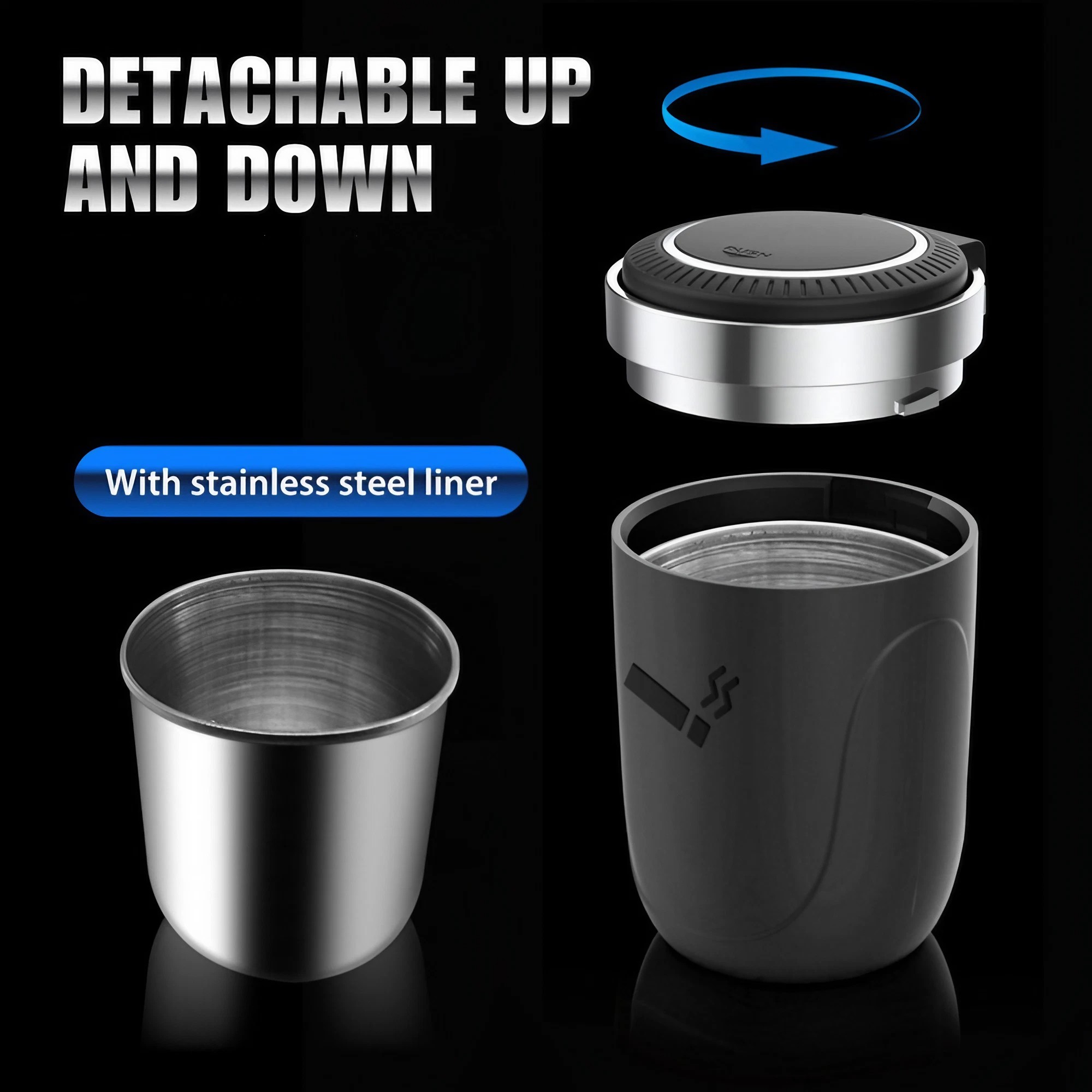 Car Ashtray With Led Light Smo - Interior Design Elements 评论和价格