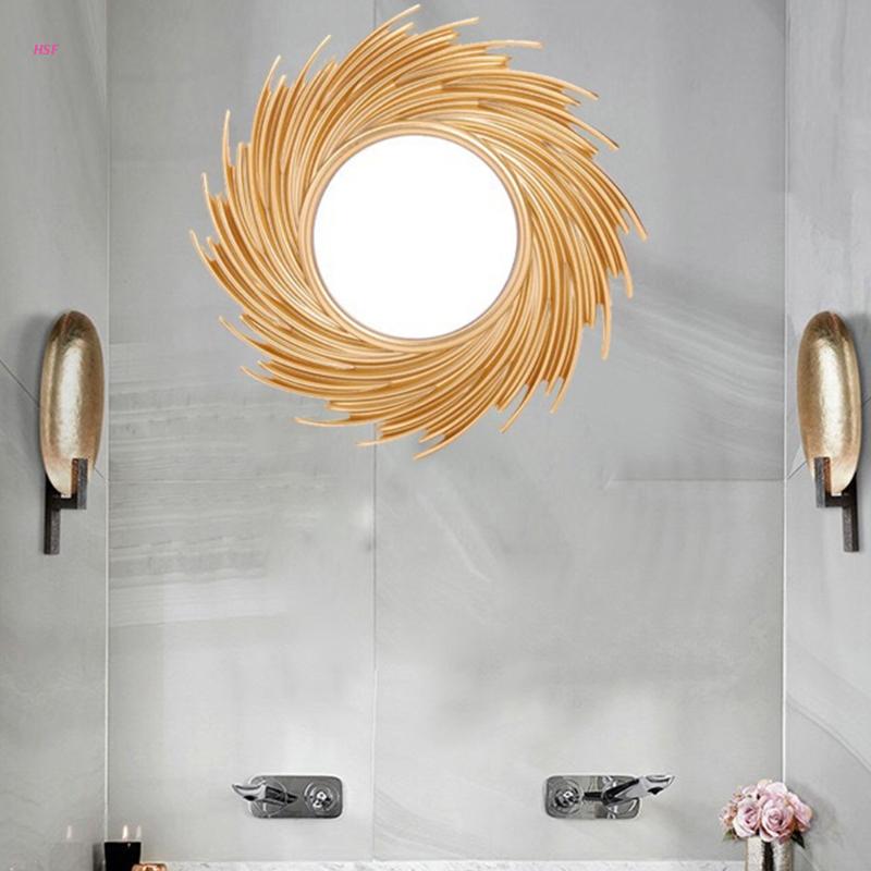 Sun Shape Decorative Mirror Ro - Rattan Mirror Round 评论和价格