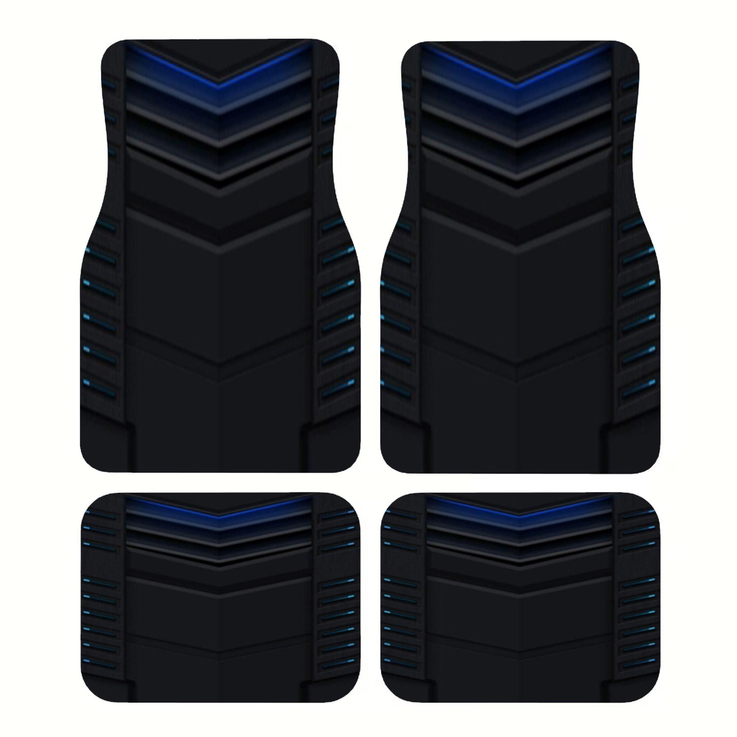 4pcs Car Floor Mats, Dark Futu - Interior Design Tech 评论和价格