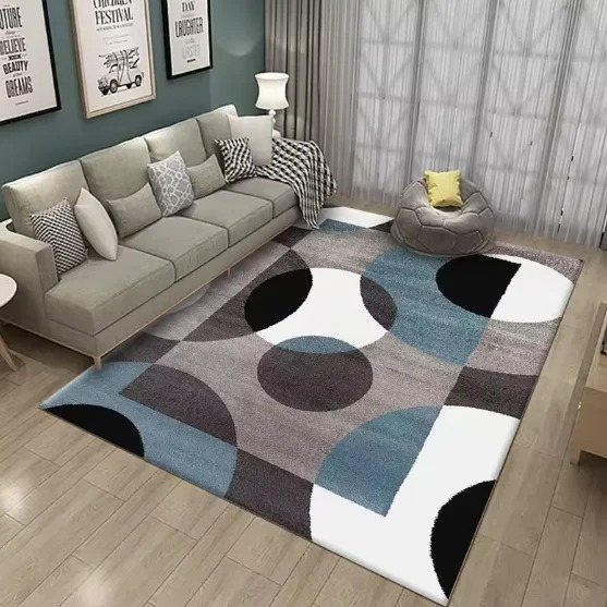 Modern Abstract Geometric Carp - Printed Rug Abstract 评论和价格
