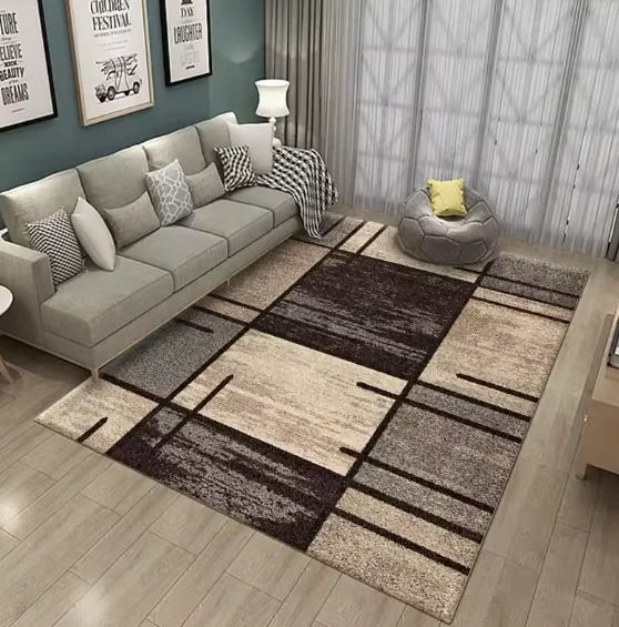 Modern Abstract Geometric Carp - Printed Rug Abstract 评论和价格