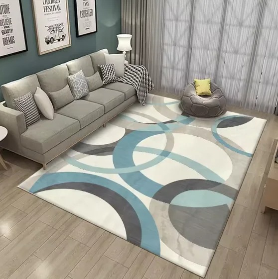 Modern Abstract Geometric Carp - Printed Rug Abstract 评论和价格