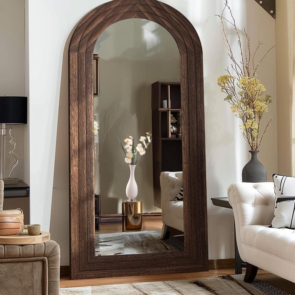 Arched ull Length Mirror with  - Arch Mirror Leaning 评论和价格
