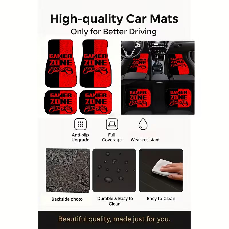Universal Car Floor Mats Set 4 - Interior Design Zoning 评论和价格