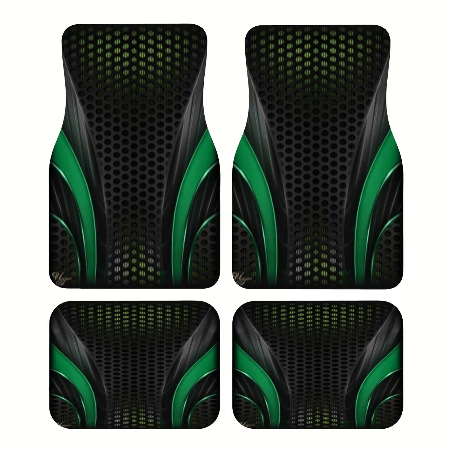 4pcs Futuristic Green Black Ca - Interior Design Tech 评论和价格