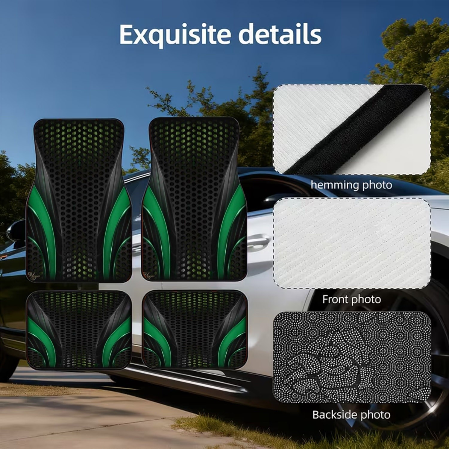 4pcs Futuristic Green Black Ca - Interior Design Tech 评论和价格