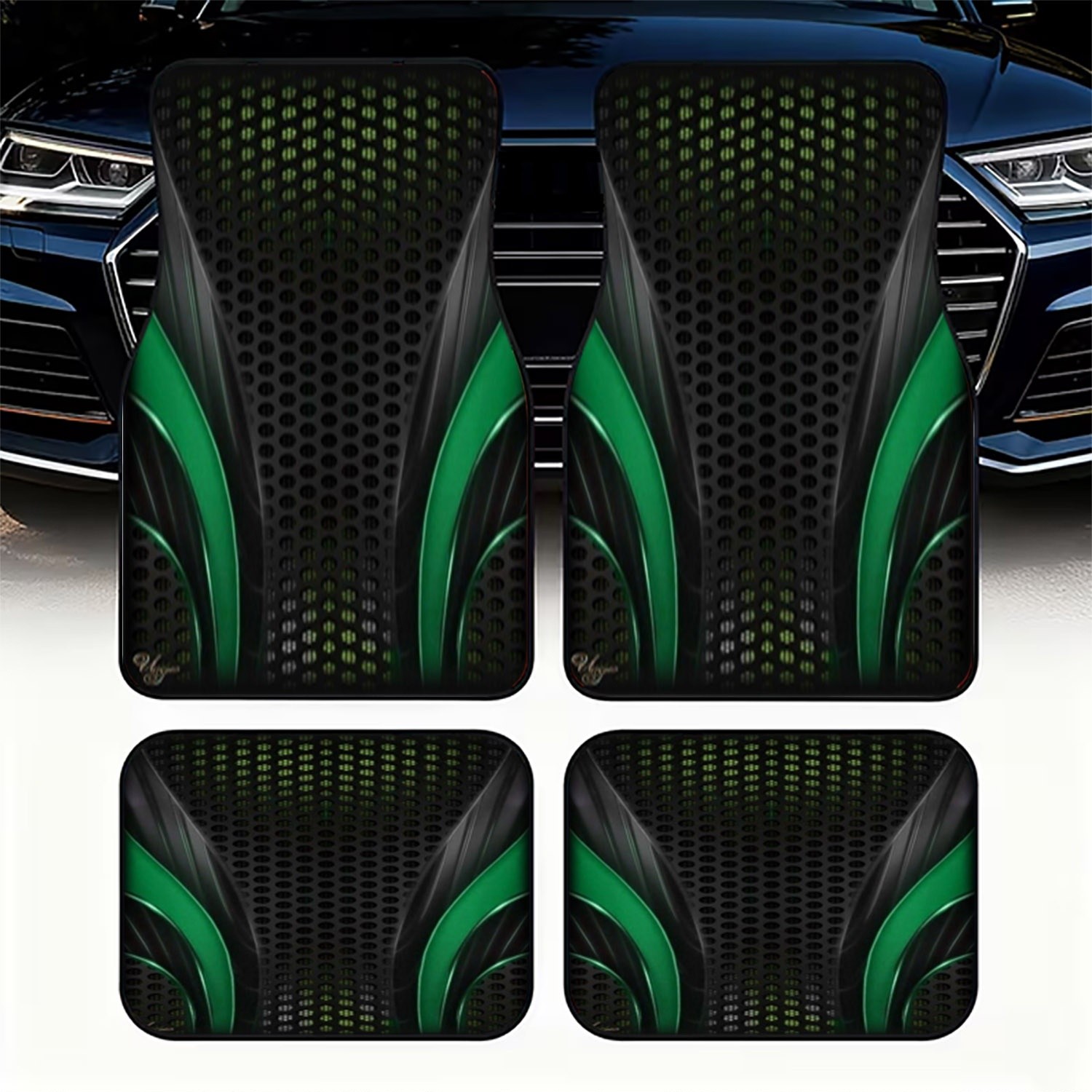4pcs Futuristic Green Black Ca - Interior Design Tech 评论和价格