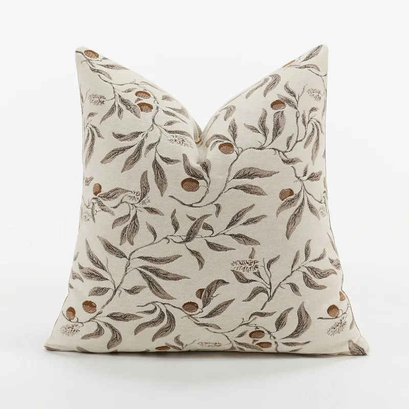 Cream Beige Chenille Botanical - Textured Throw Natural 评论和价格