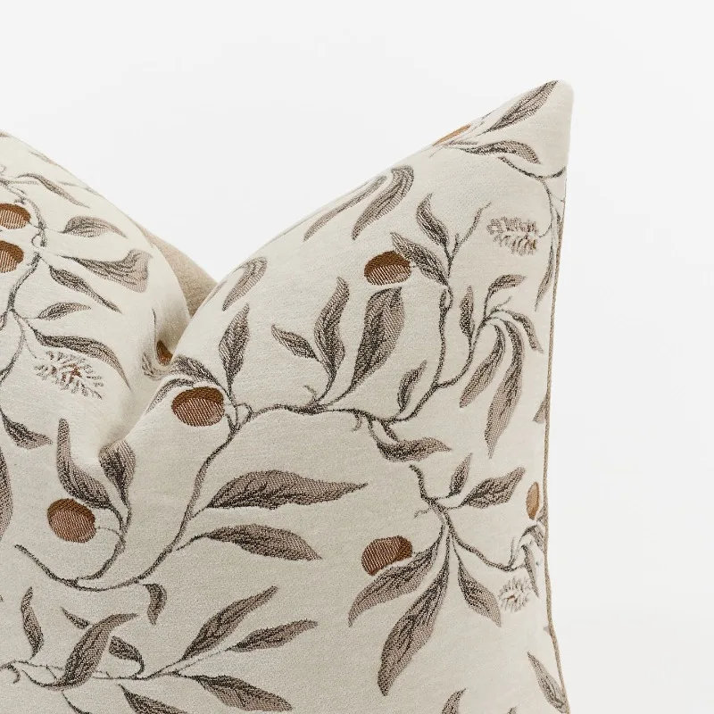 Cream Beige Chenille Botanical - Textured Throw Natural 评论和价格