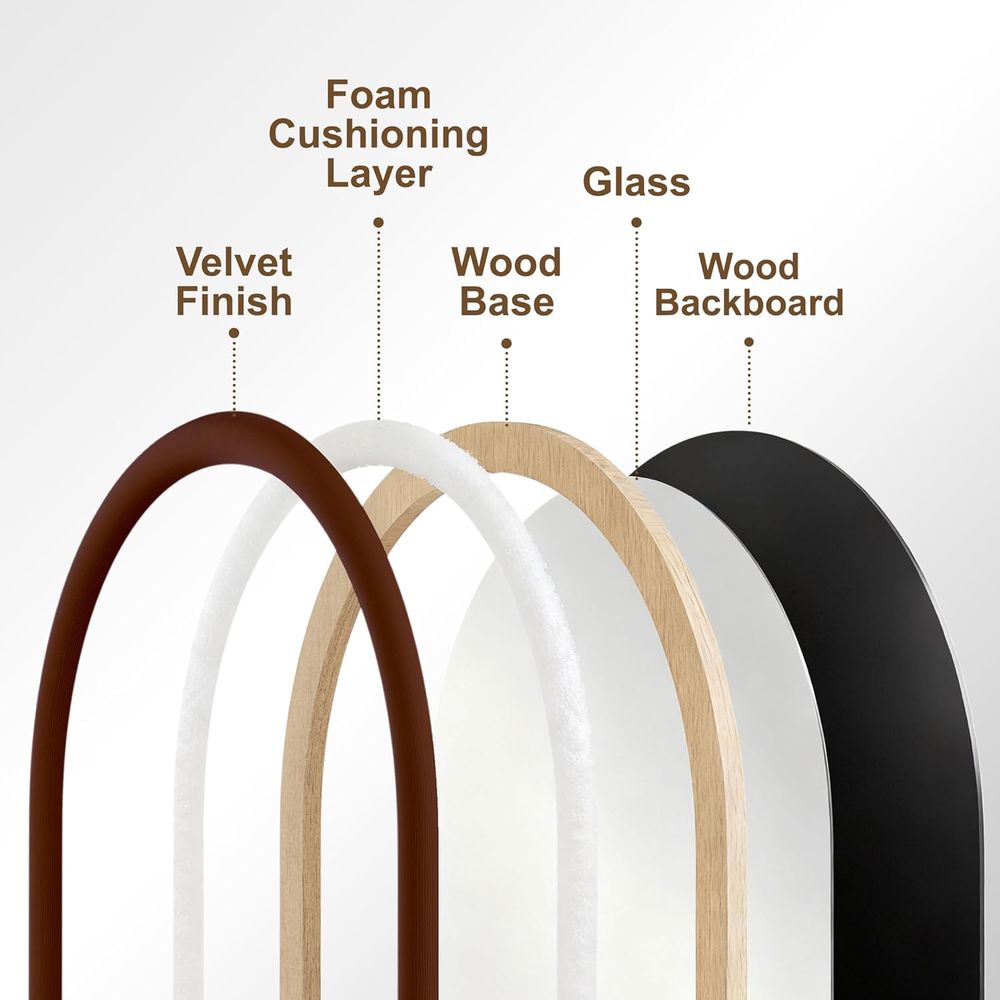 Arched ull Length Mirror, ree  - Arch Mirror Leaning 评论和价格