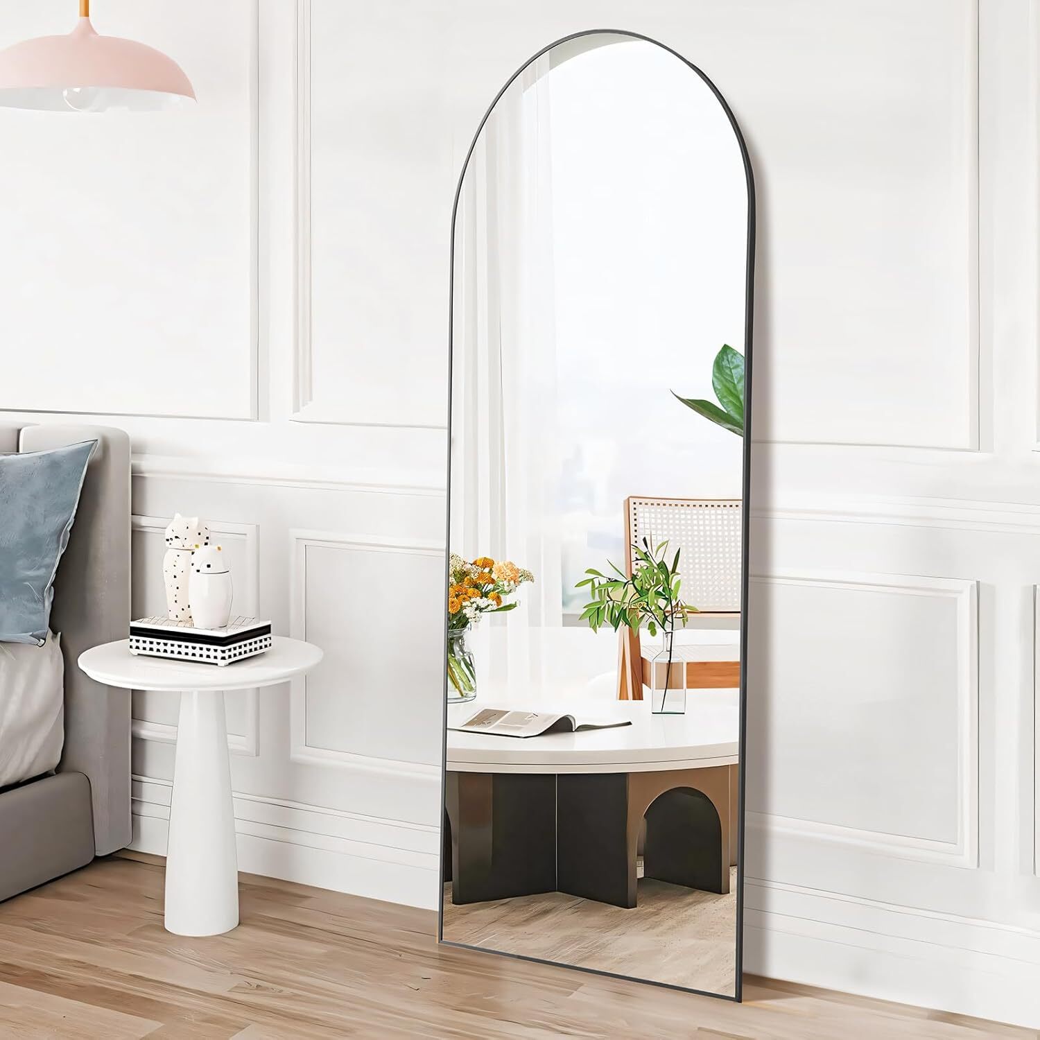 Standing Arched Mirror Full Le - Arch Mirror Leaning 评论和价格